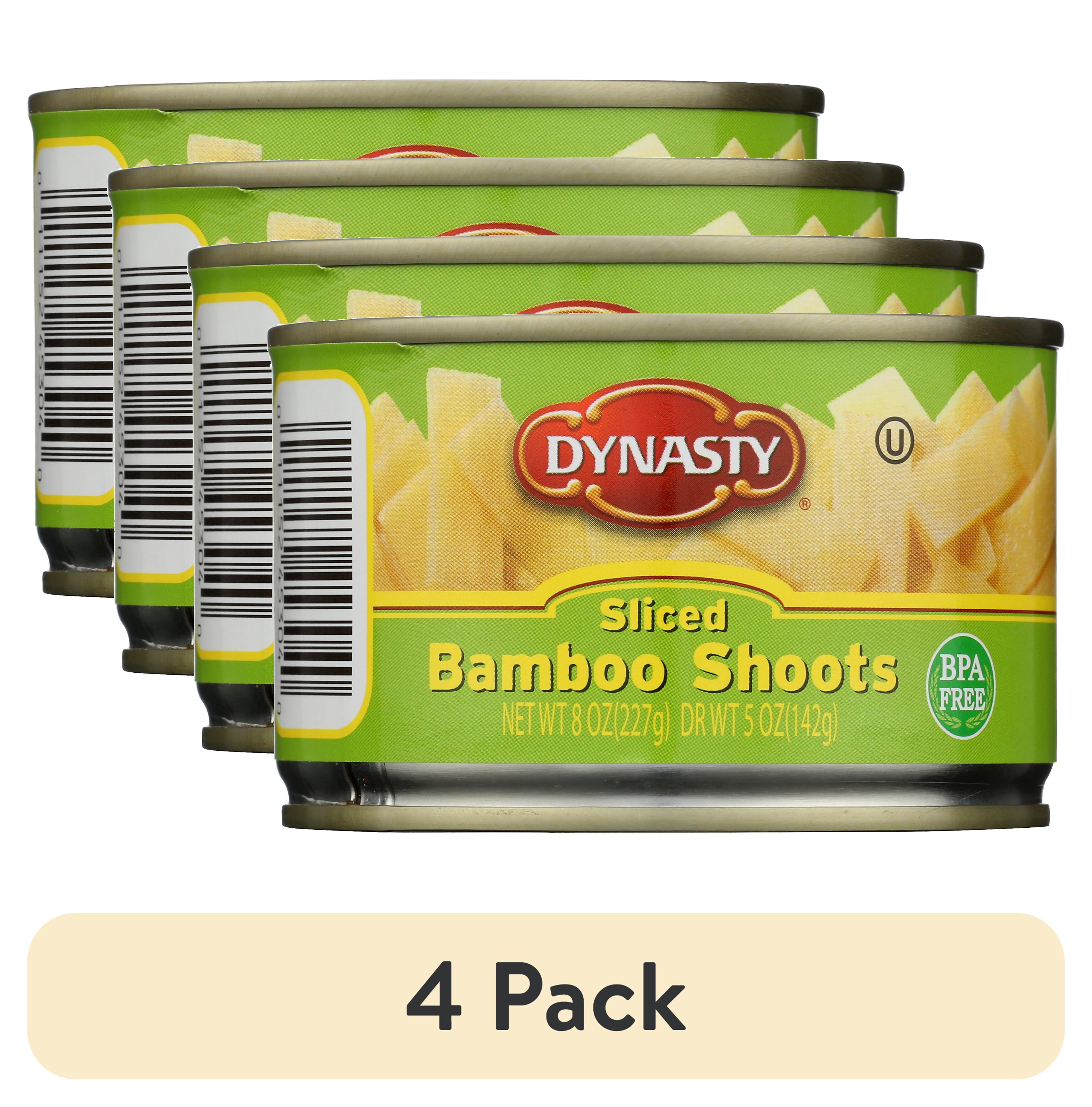 (4 pack) Dynasty Sliced Bamboo Shoots, BPA Free, Allergy-Friendly, 8 oz Can