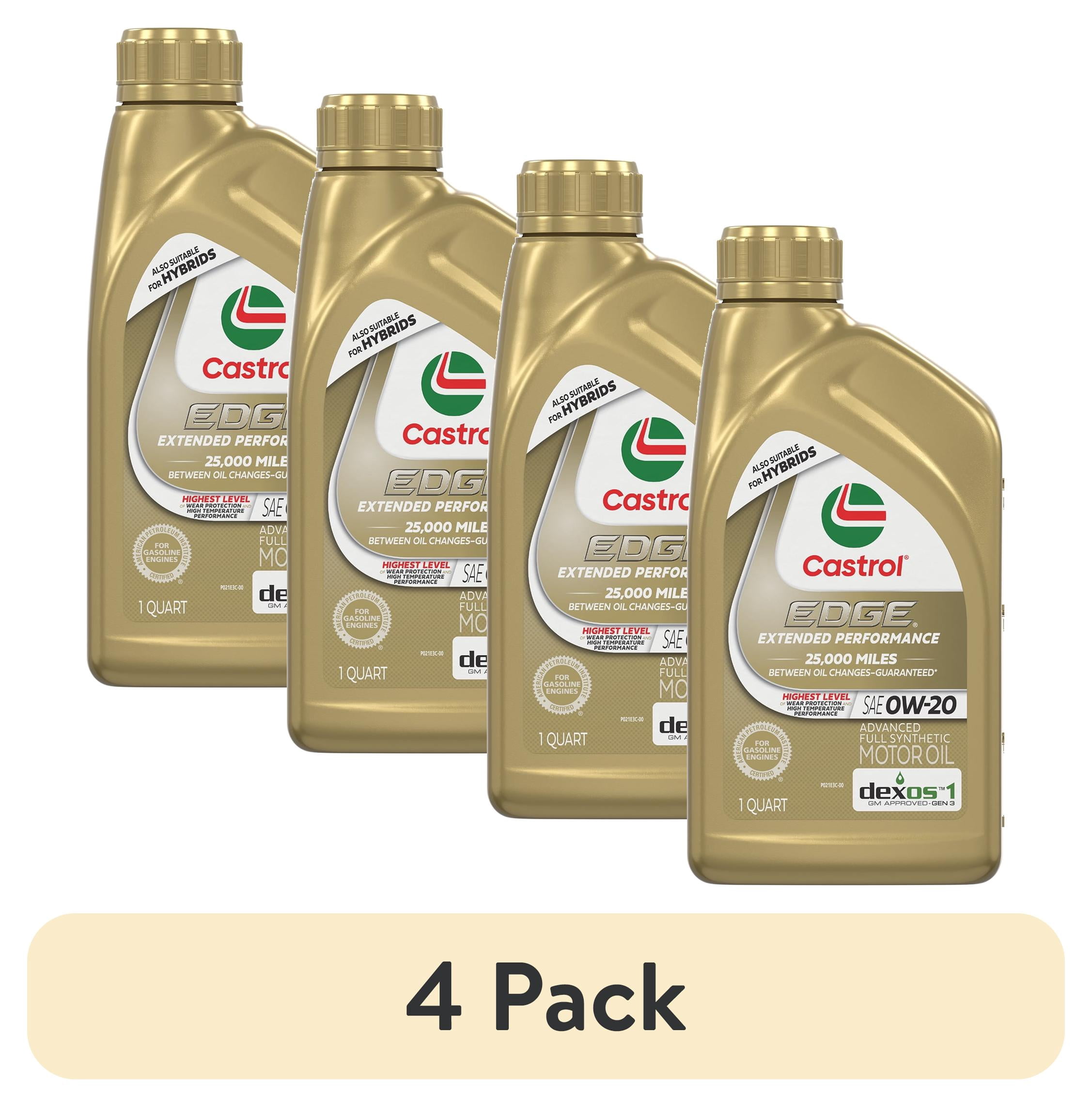 4 pack) Castrol EDGE Extended Performance 0W-20 Advanced Full