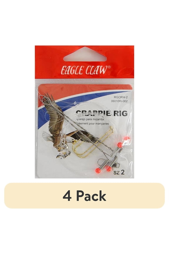 (4 pack) Eagle Claw Crappie Rig 06010-002