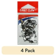 4 pack Eagle Claw Fishing, BIS1210 Barrel Swivel with Interlock Snap, Size 10