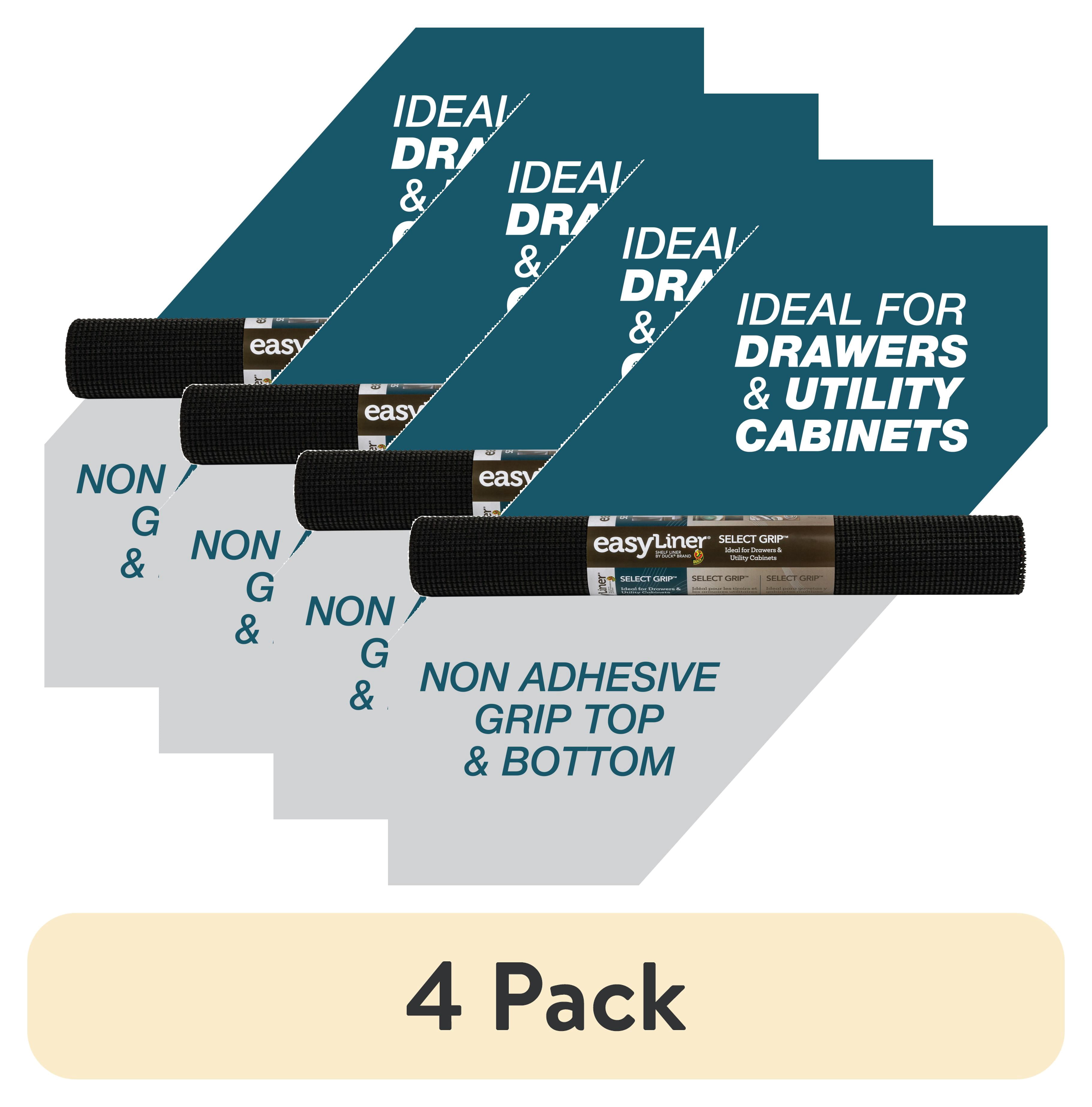 (4 pack) Select Grip EasyLiner Shelf Liner, Black 20" x 6' Roll