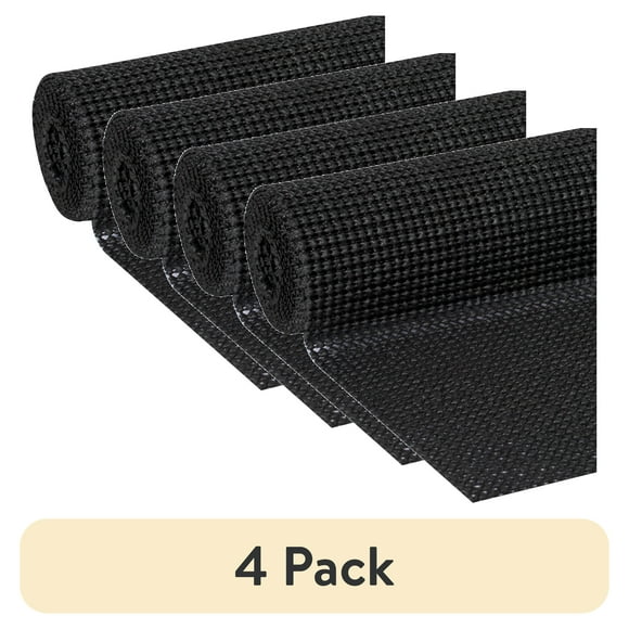 (4 pack) EasyLiner Select Grip 20 in. x 6 ft. Black Shelf Liner
