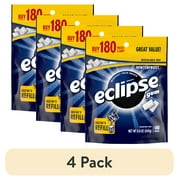 (4 pack) Eclipse Winterfrost Sugar Free Chewing Gum, Value Pack - 180 ct Bag