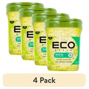 4 pack Eco Style Olive Oil Hair Styling Gel, 32 oz., Moisturizing, Unisex