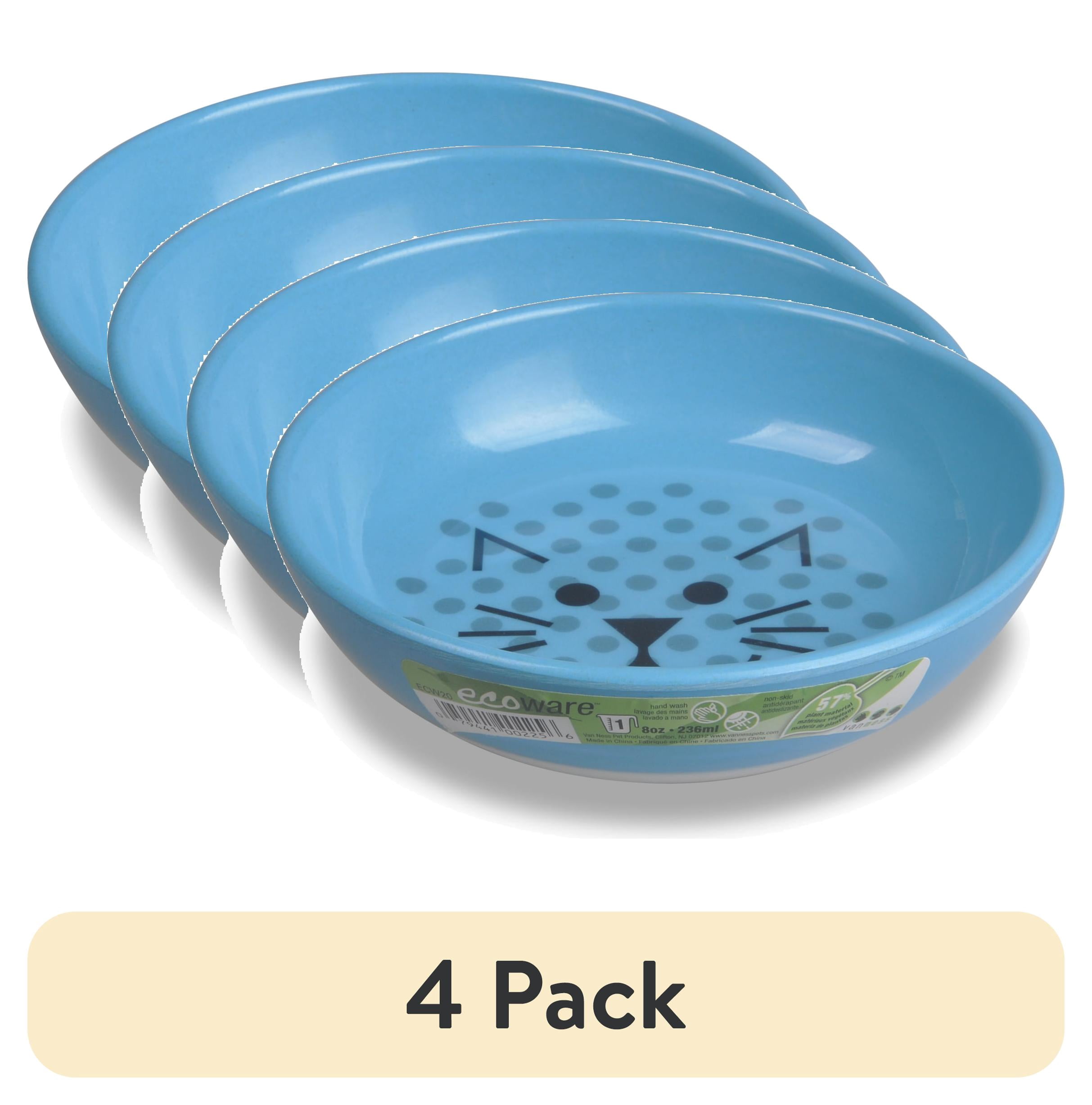 キャットフード an Van Ness Plastic, Ecoware Pet Bowl, 8 oz, Blue, Non-Skid, Whisker