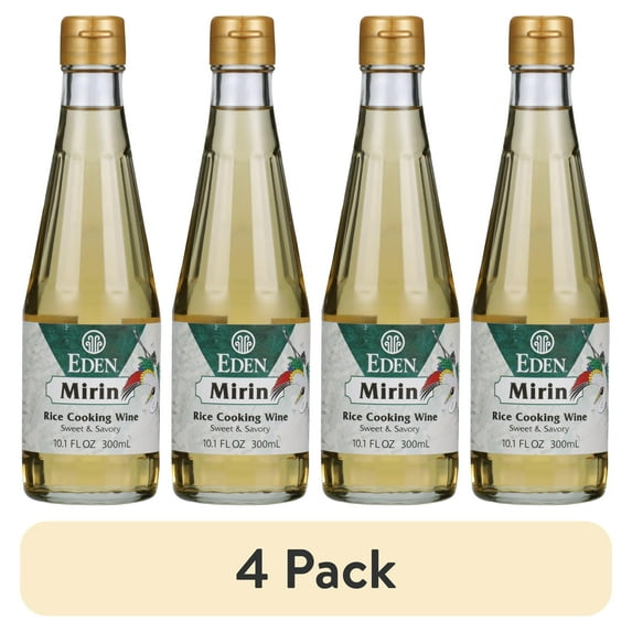 (4 pack) Eden Mirin Rice Cooking Wine, 10.5 FL OZ