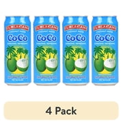 (4 pack) El Mexicano Coconut Water, Juice With Pulp, 16.9 oz