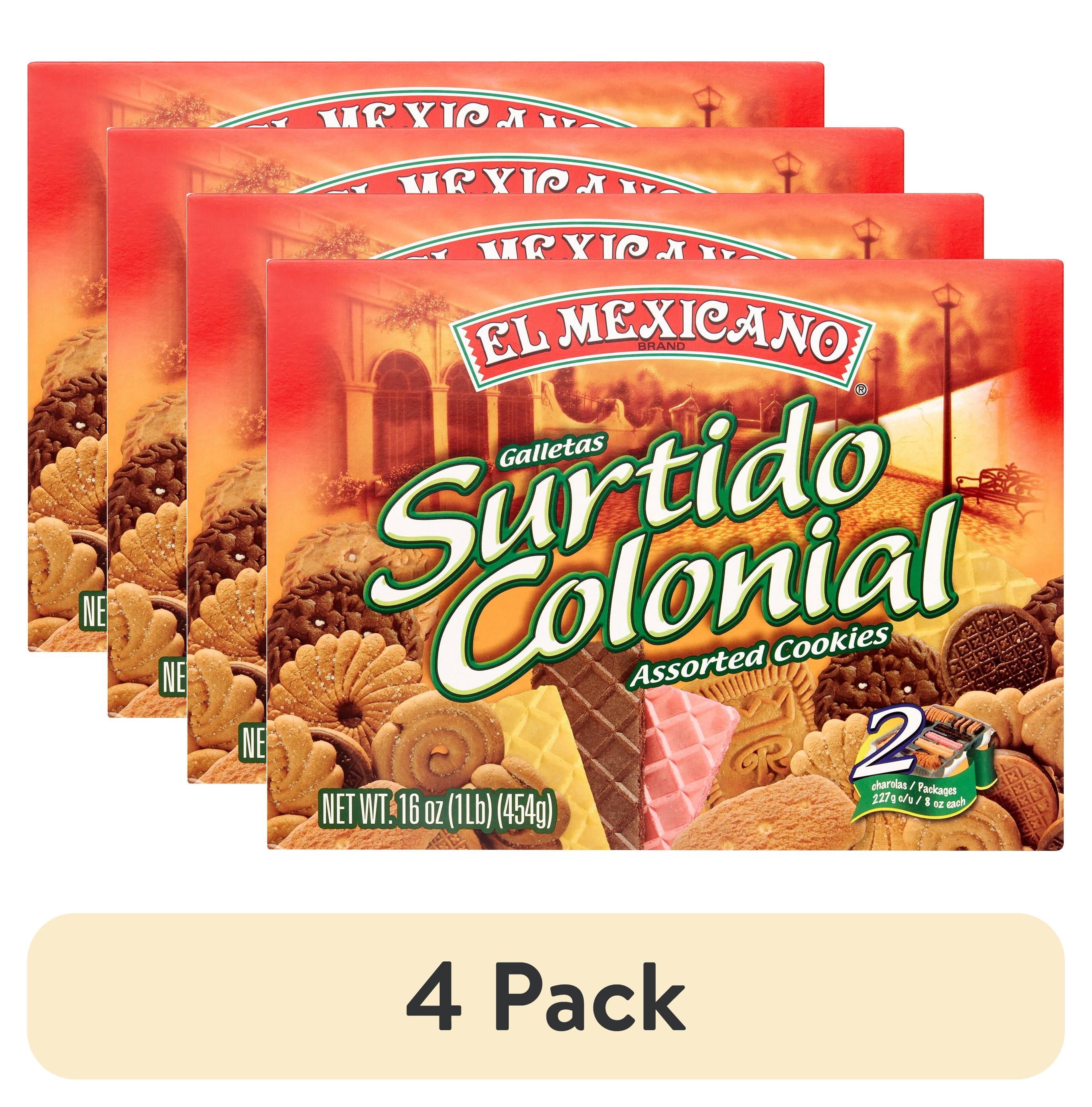 (4 pack) El Mexicano Surtido Colonial Galletas, Assorted Cookies, 16 oz