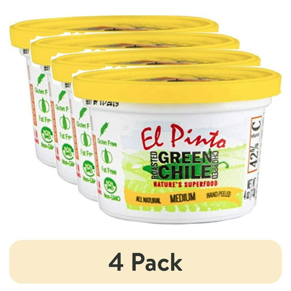 (4 pack) El Pinto Salsa El Pinto Green Chile Portion Cups 4z