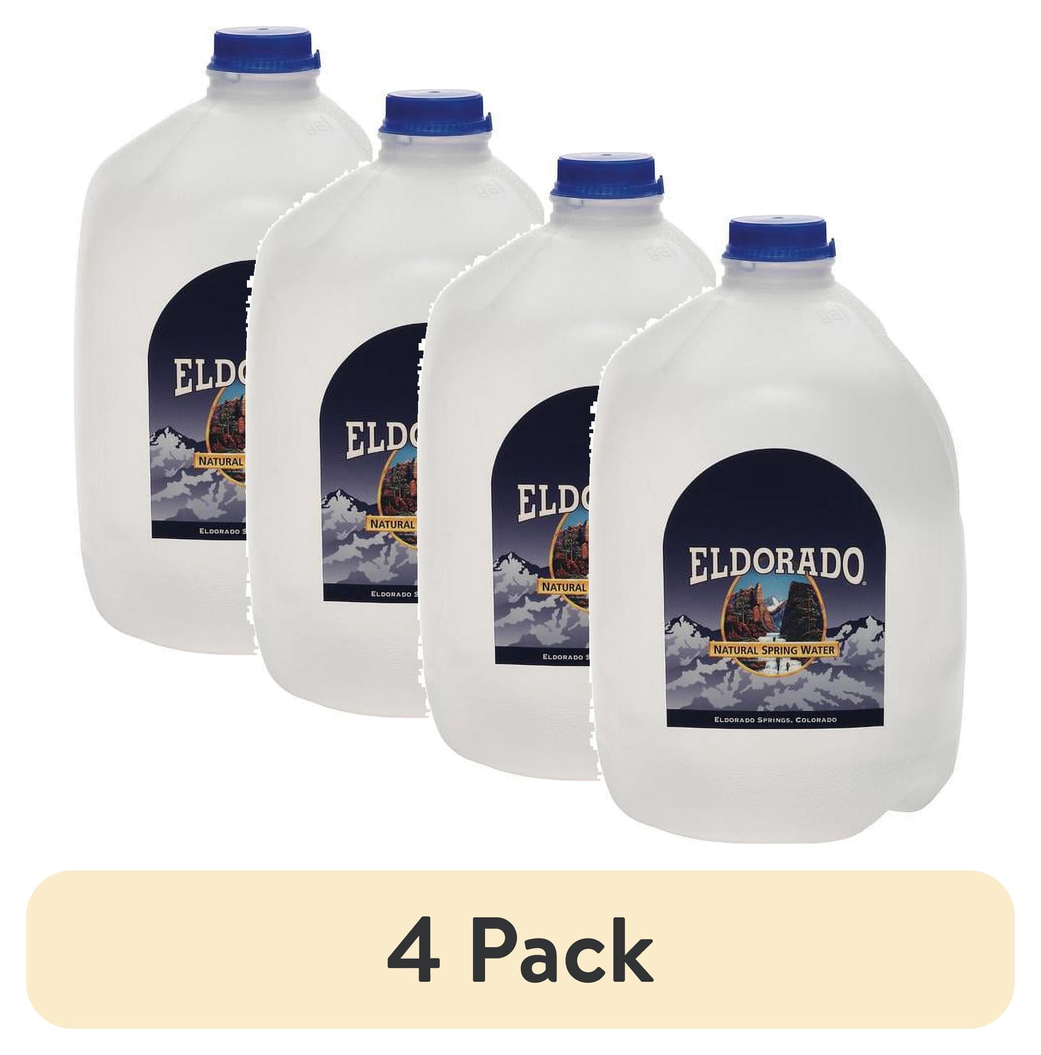 (4 pack) Eldorado Natural Spring Water, 1 Gallon