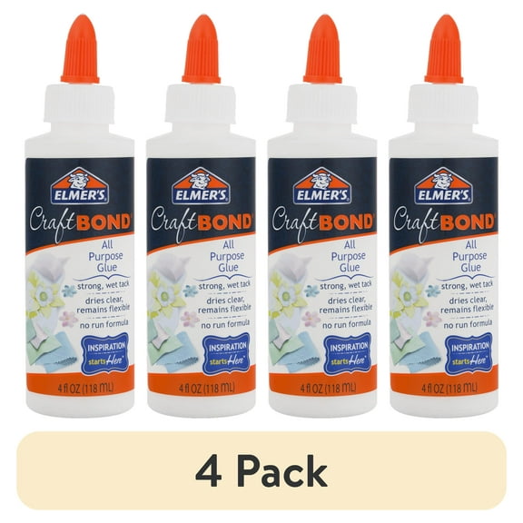(4 pack) Elmer's Craft Bond All Purpose Craft Glue, 4 Ounce