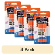 (4 pack) Elmer's Disappearing Purple School Glue Sticks, Washable, 2 Count