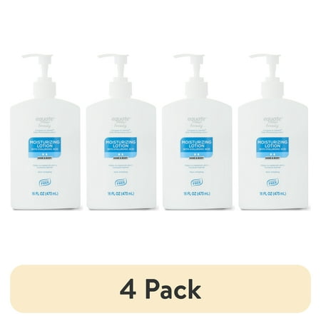 (4 pack) Equate Beauty Moisturizing Lotion with Hyaluronic Acid, 16 fl oz