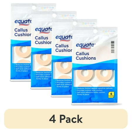 (4 pack) Equate Callus Cushions for Protection and Discomfort, 6 Count