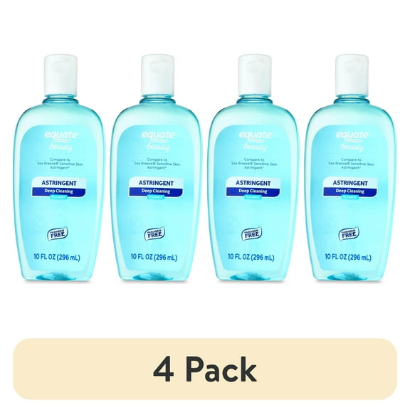 (4 pack) Equate Astringent for Deep Cleaning Acne Care, 10 fl oz