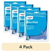 (300 pack) Equate Duo Line Floss Picks, Mint, 75 Count