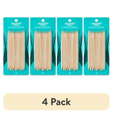(4 pack) Equate Dual Pointed Cuticle Sticks for Nail & Cuticle Care (12 Count)