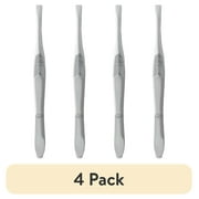 (4 pack) Equate Stainless Steel Duo Slant and Square-Tip Tweezer Set, 2 Pieces