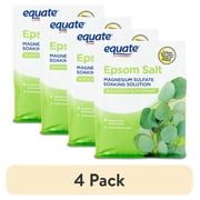 (4 pack) Equate Epsom Salt Relaxing Eucalyptus, 3 Lbs