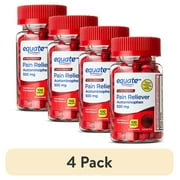 (4 pack) Equate Extra Strength Pain Reliever Acetaminophen Caplets, 500mg, Pain Reliever/Fever Reducer, 100 Count, Compare to Tylenol® Extra Strength Active Ingredient