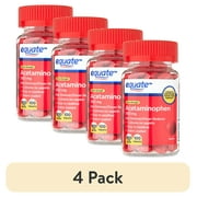 (4 pack) Equate Extra Strength Sweet-Coated Acetaminophen Tablets for Pain & Fever Relief, 500mg, 100 Count