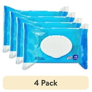 (4 pack) Equate Flushable Wet Wipes, Fresh Scent, 48 Wipes, Compare to Cottonelle®