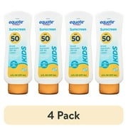 (4 pack) Equate Kids Broad Spectrum Sunscreen Lotion, SPF 50, 8 fl oz