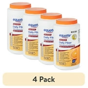 4 pack Equate Multi-Health Daily Fiber Supplement Orange Flavored Powder, Value Size 48.2 oz