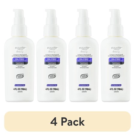 (4 pack) Equate Facial Moisturizer for Sensitive Skin, 4 fl oz