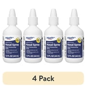 (4 pack) Equate Premium Saline Nasal Spray, Non-Medicated Relief for Dry, Irritated Noses, 1.5 Fl oz