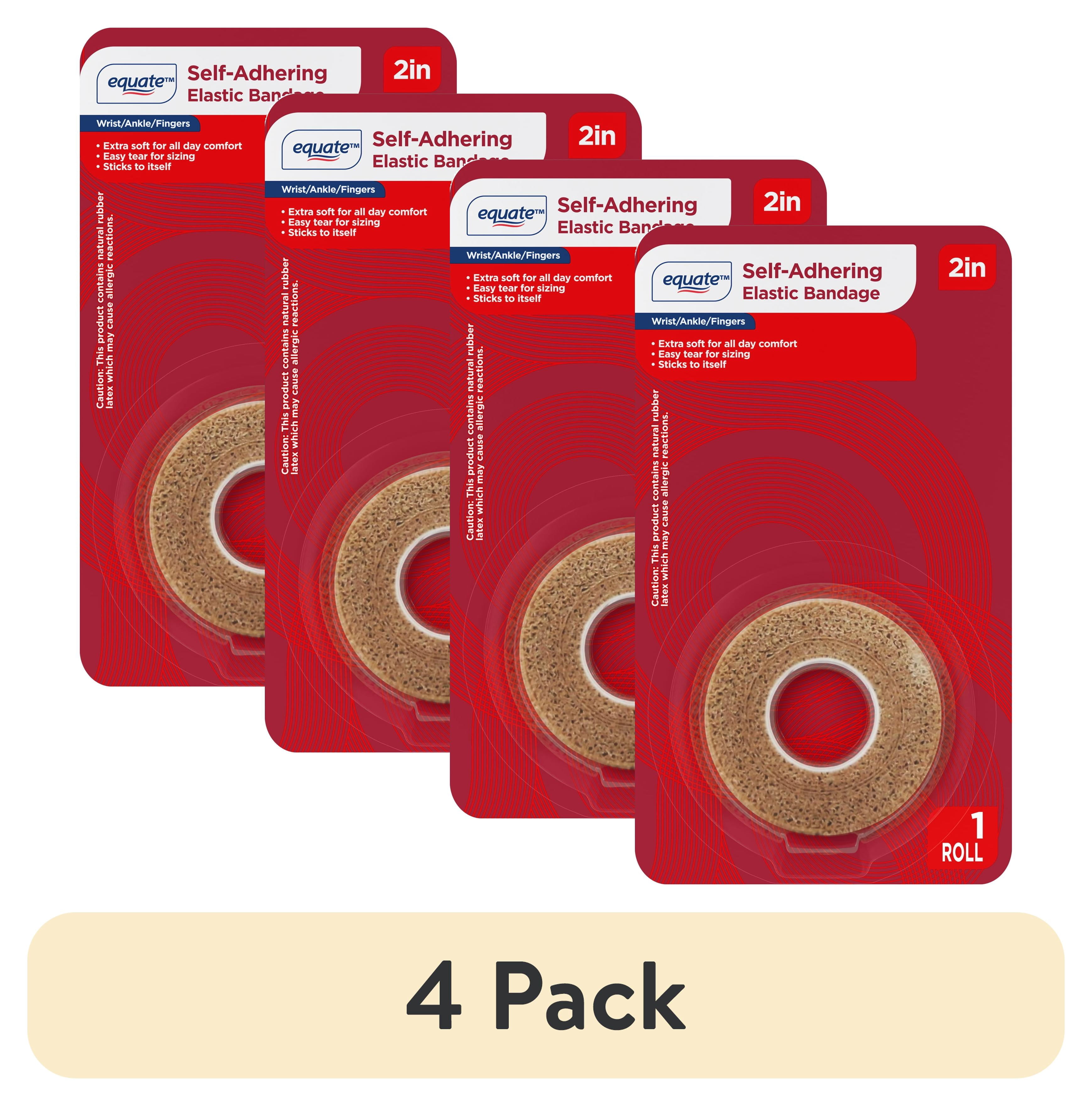(4 pack) Equate Self-Adhering Elastic Bandage, 2", 1ct