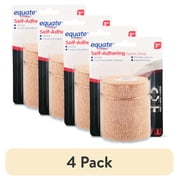 (4 pack) Equate Self-Adhering Sports Wrap, 3" x 2.2 Yds