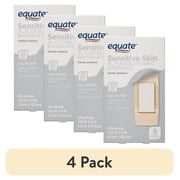 (4 pack) Equate Sensitive Skin Adhesive Bandages, X -Large, 8 Count