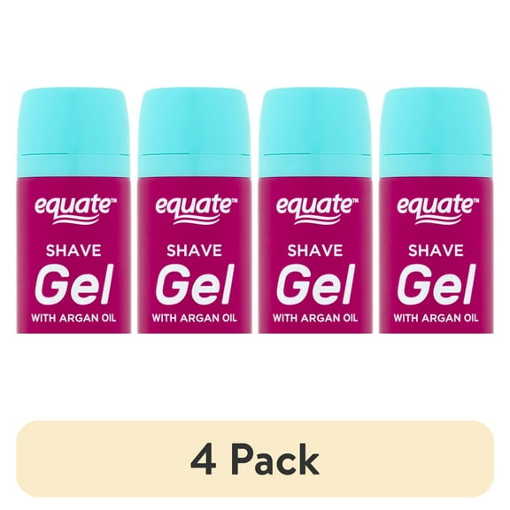 (4 pack) Equate Women's Shave Gel with Argan Oil, Coconut, 7 oz
