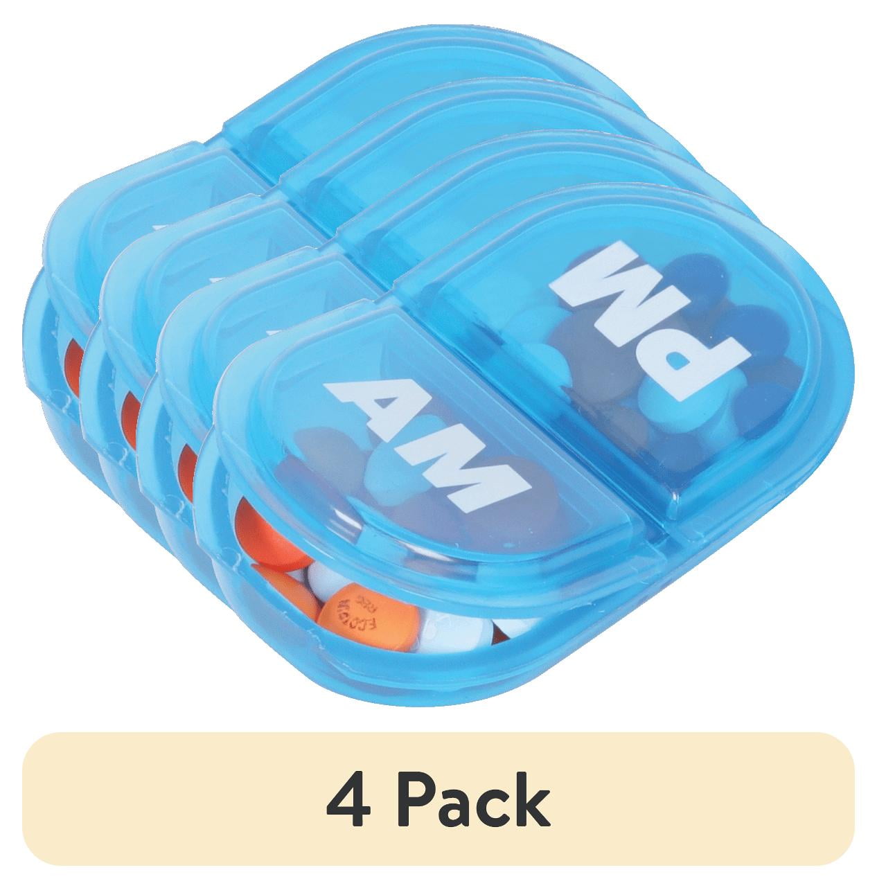 (4 pack) Equate Travel Pill Case, Colors May Vary