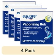 (4 pack) Equate Vaporizing Rub Topical Analgesic & Cough Suppressant Ointment, 1.76 oz, Compare to Vicks® VapoRub® Active Ingredients
