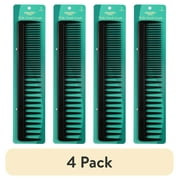 (4 pack) Equate Wide Tooth Comb for Everyday Hair Care, Black, 1 Count