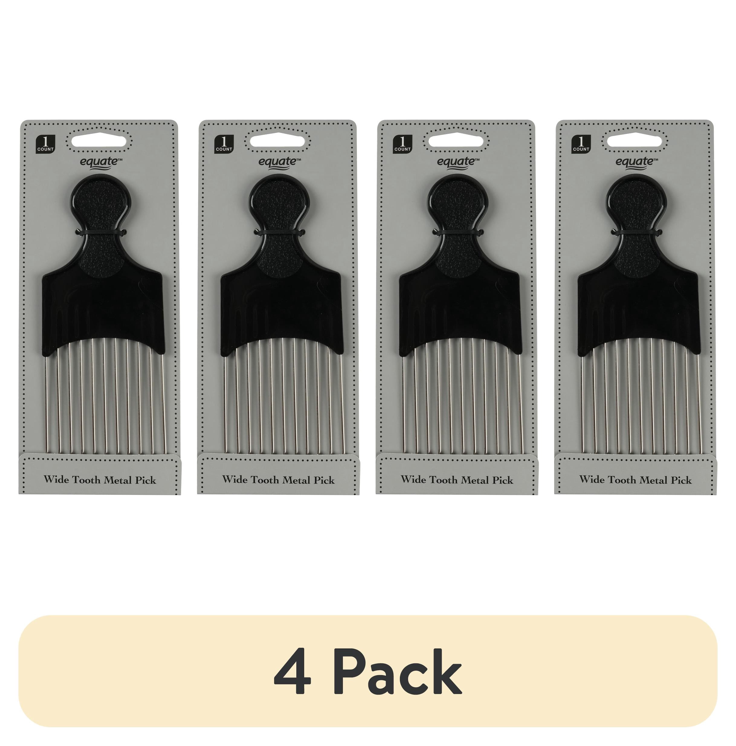 (4 pack) Equate Wide Tooth Pick, Black