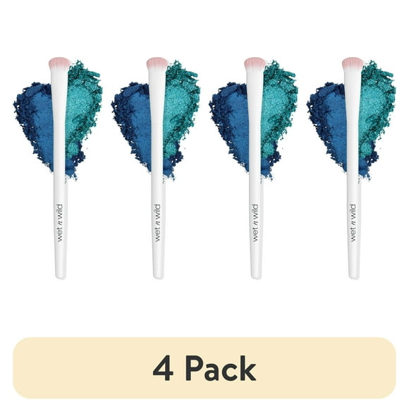 (4 pack) Wet n Wild Essential Brush, ultra-plush Eyeshadow Brush, Synthetic