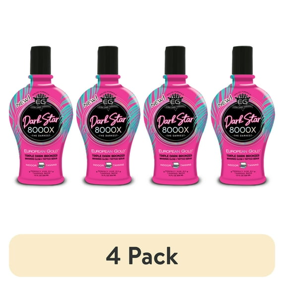 (4 pack) European Gold Dark Star 8000x New Body Tanning Lotion