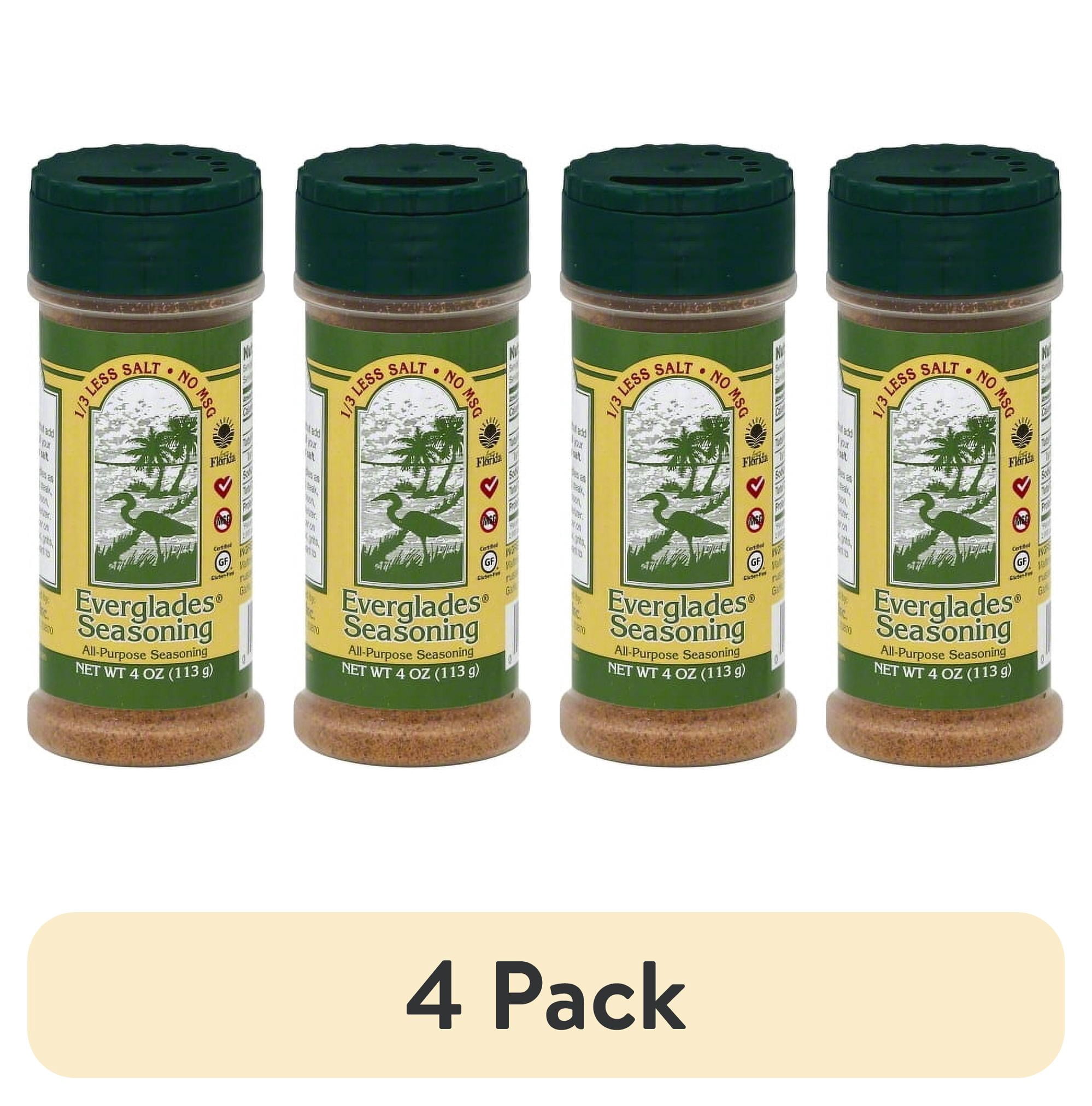 (4 pack) Everglades All-Purpose Less Salt Seasoning - Mild - 4 oz