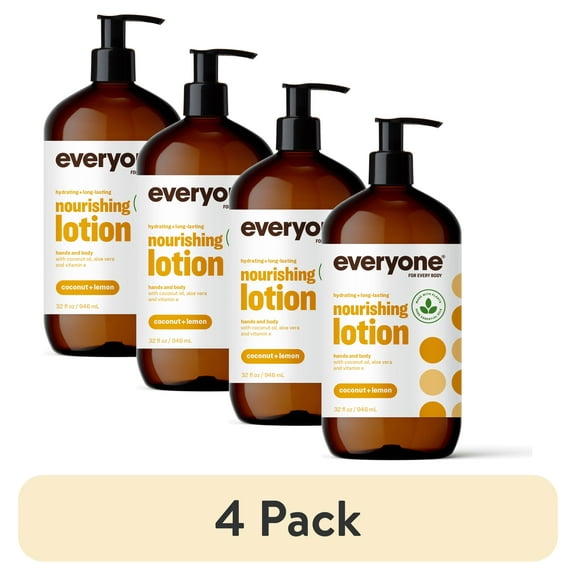 (4 pack) Everyone 3-in-1 Lotion Coconut and Lemon 32 Oz
