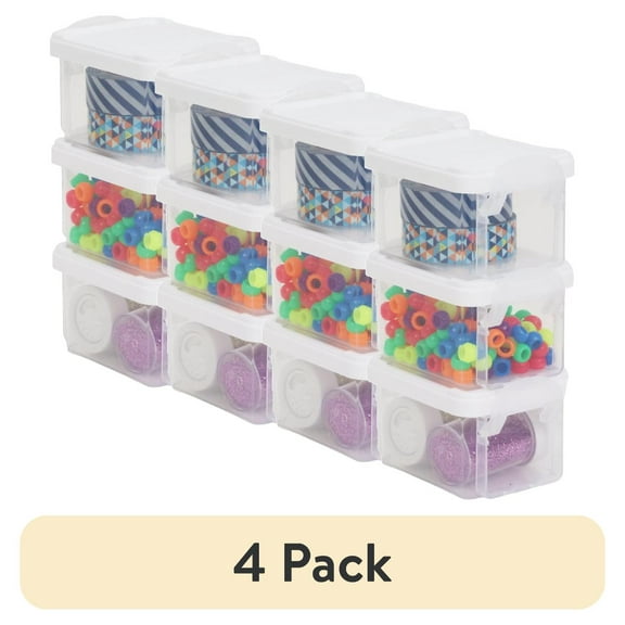 (4 pack) Everything Mary 3-Tier Stackable Craft Storage Bag - Craft and Hobby Storage Containers