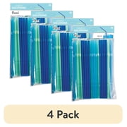 4 pack Evri Blue Green Flexi Straws