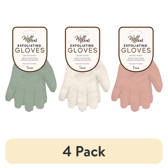 (4 pack) Evri Exfoliating Gloves