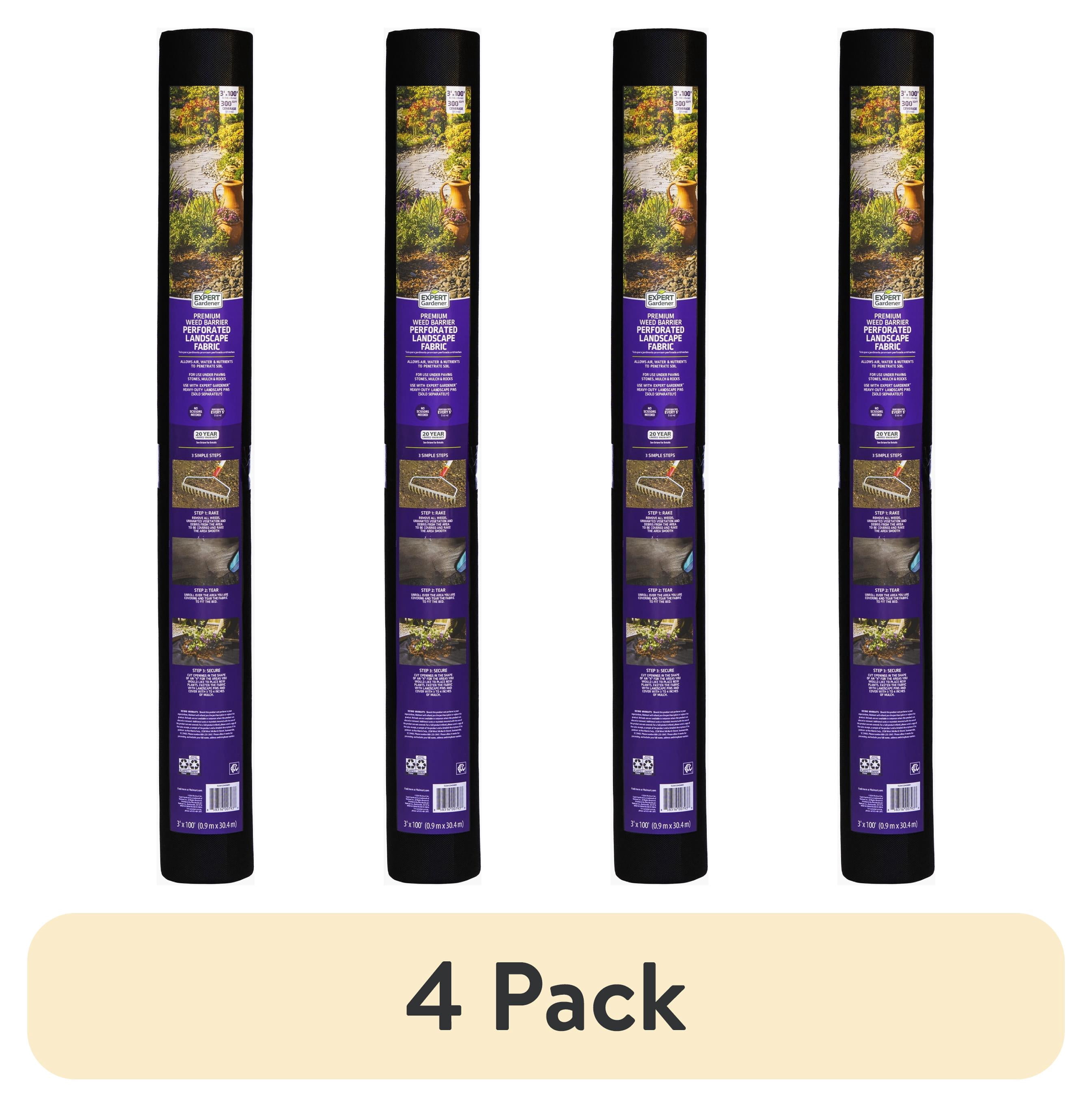 Expert Gardener 3'x100' Premium Perforated Weed Barrier Landscape
