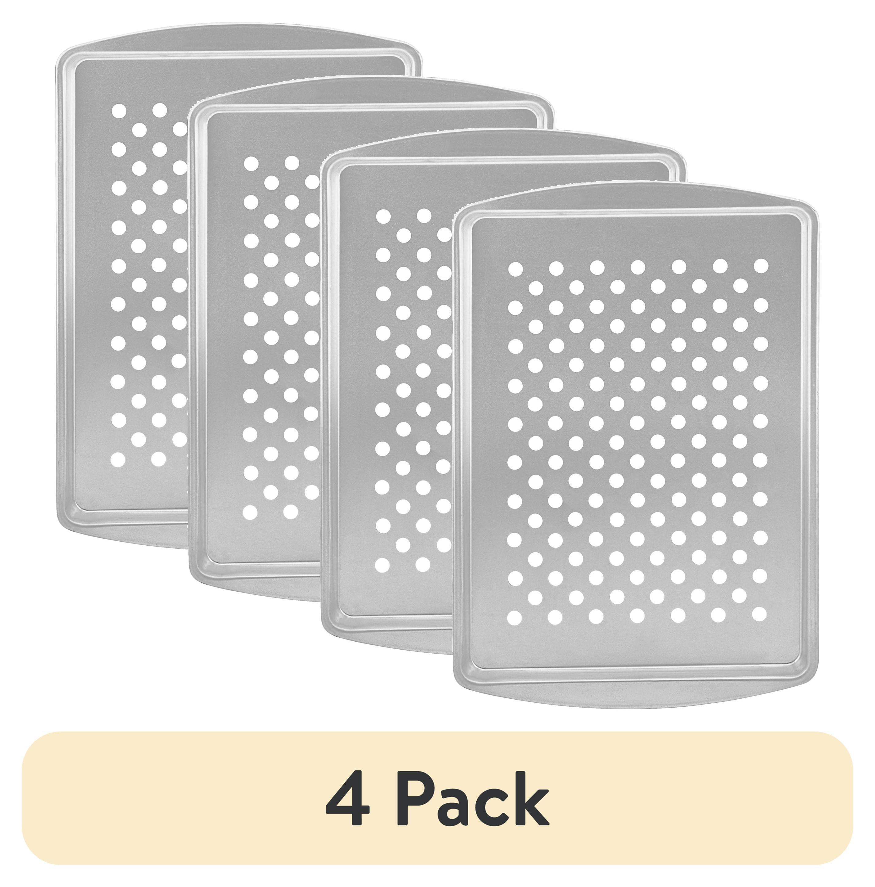(4 pack) Expert Grill 13.2" x 9.2" Steel Barbecue Grill Tray For Outdoor Grills