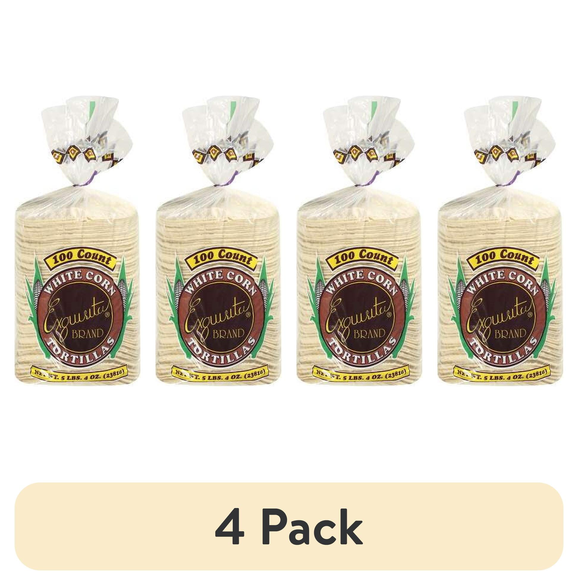 (4 pack) Exquisita White Corn Tortillas, 100 Ct