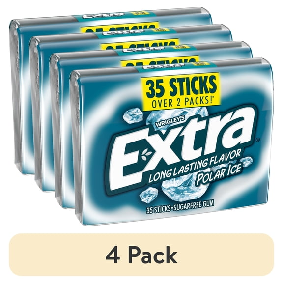 (4 pack) Extra Polar Ice Back To School Sugar Free Chewing Gum - 35 Stick Mega Pack
