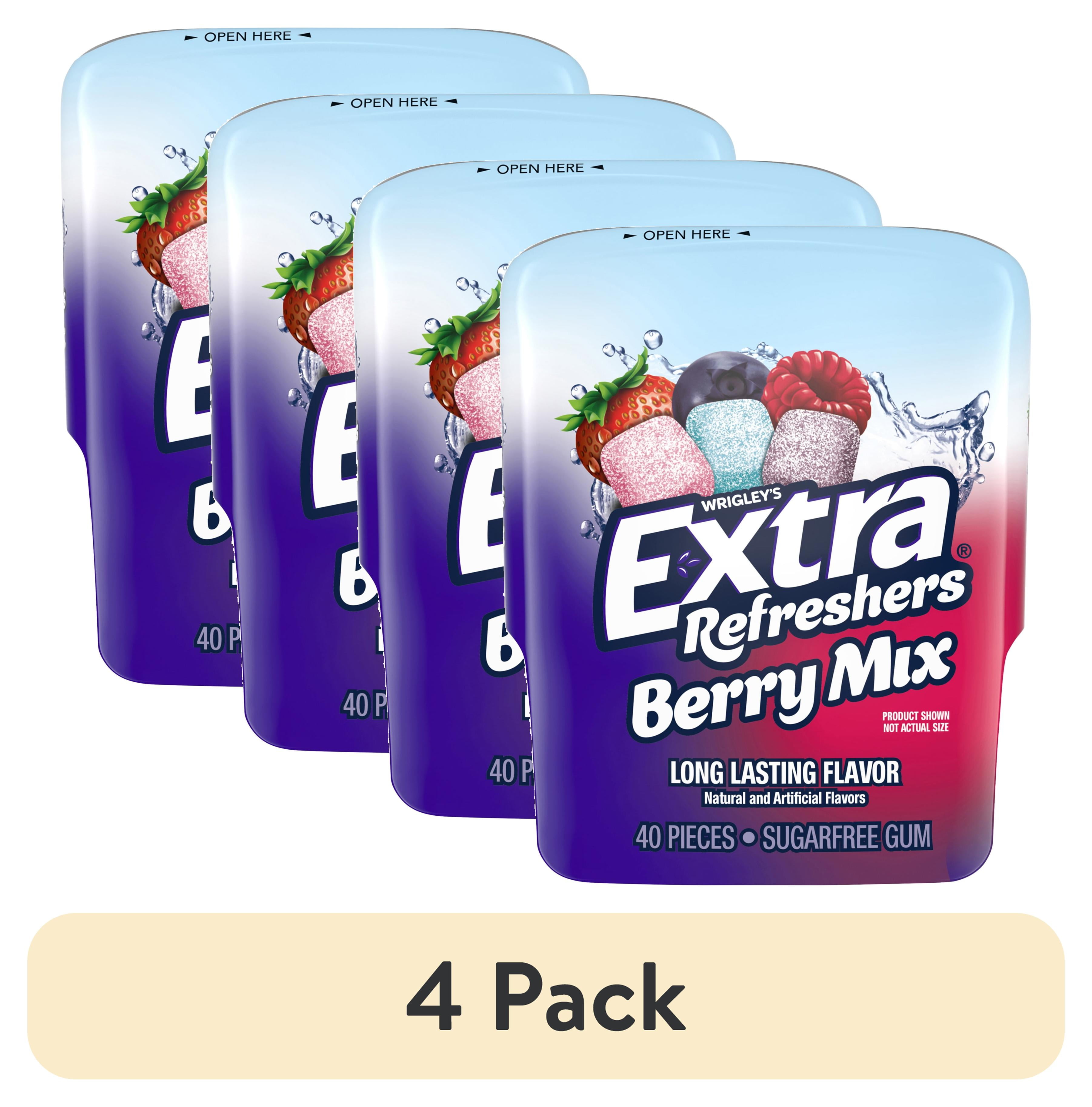 5 pack) Extra Refreshers Berry Mix Sugar Free Chewing Gum - 40